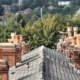 image taken using drone over the Stockport rooftops
